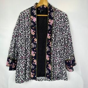 Bl-nk Blank London Women Open Kimono Jacket Sz OS Cover-up Bohemian Boho Artsy